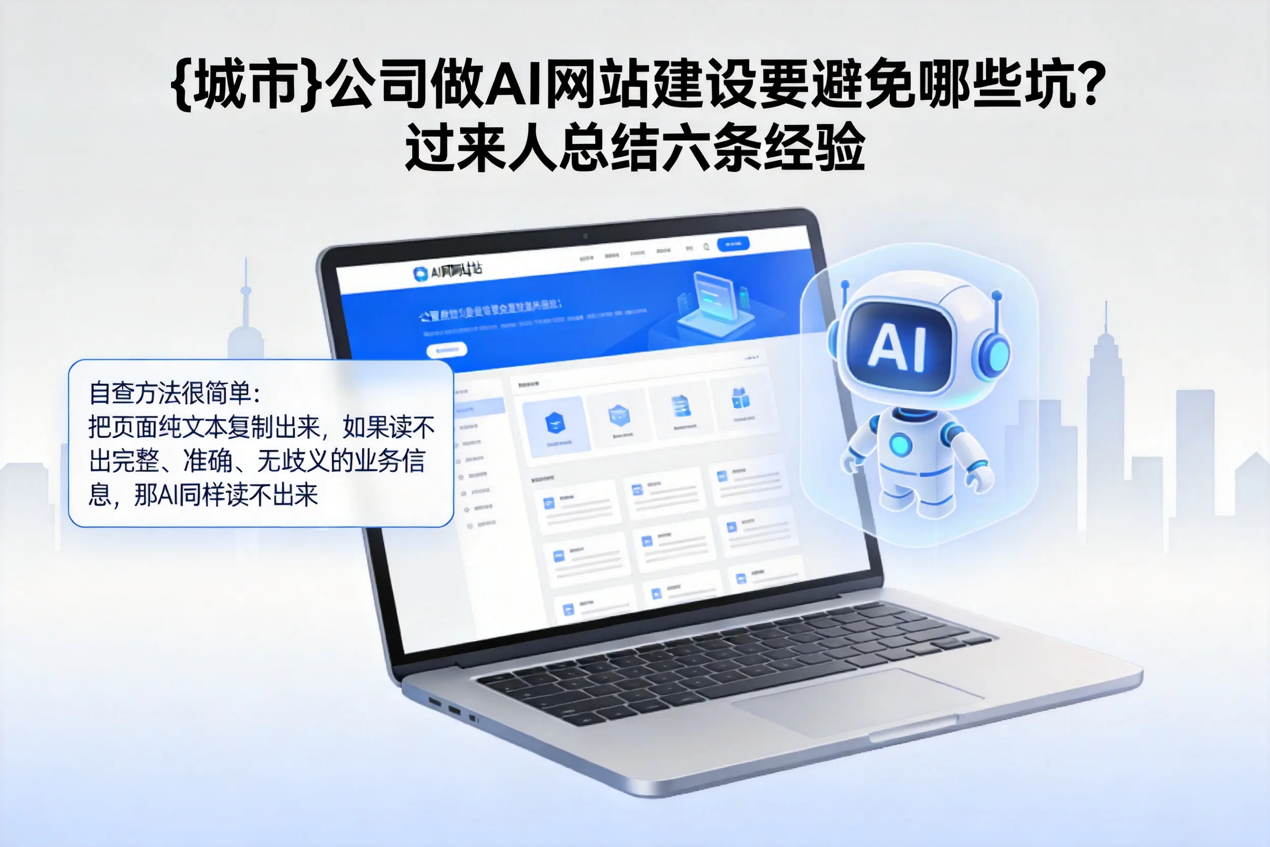 扬州公司做AI网站建设要避免哪些坑?过来人总结六条经验