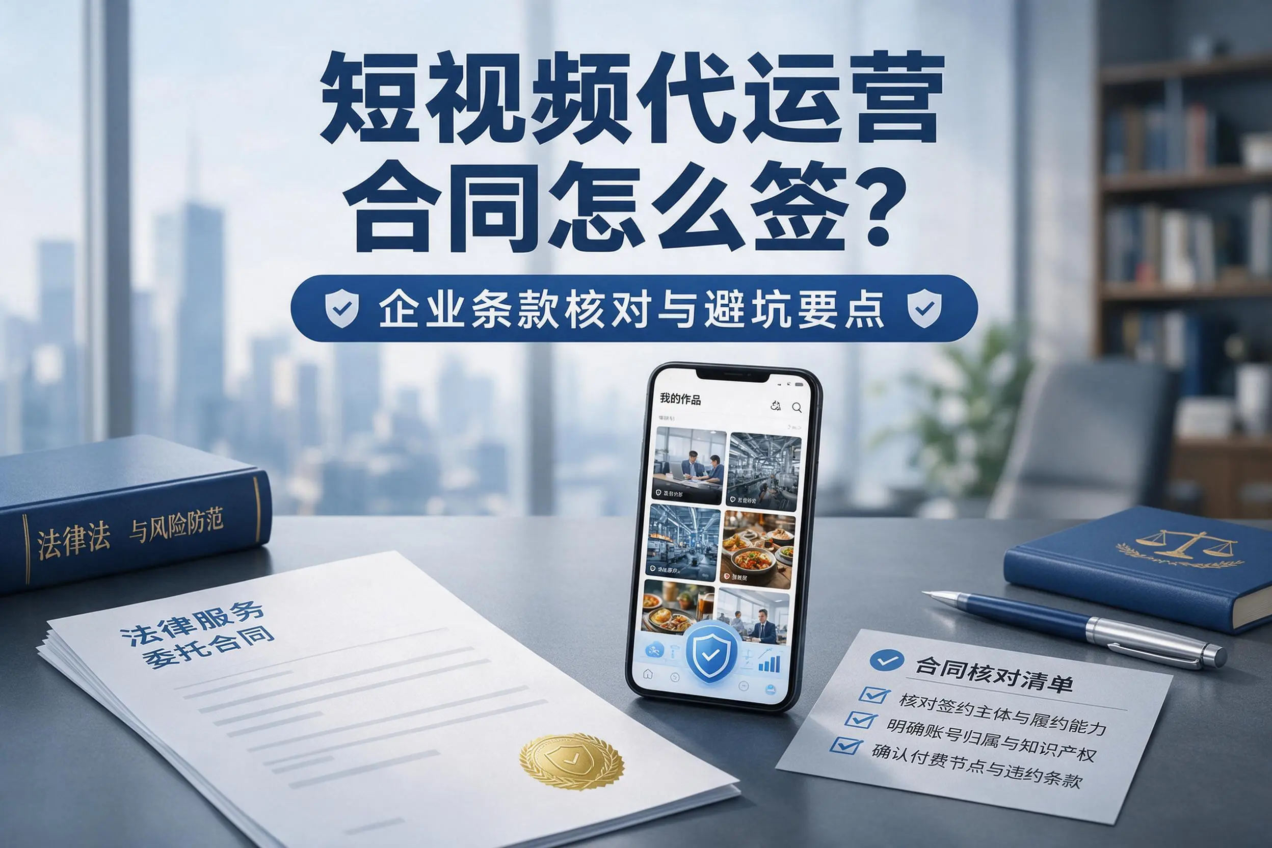 短视频代运营合同怎么签？扬州企业条款核对与避坑要点