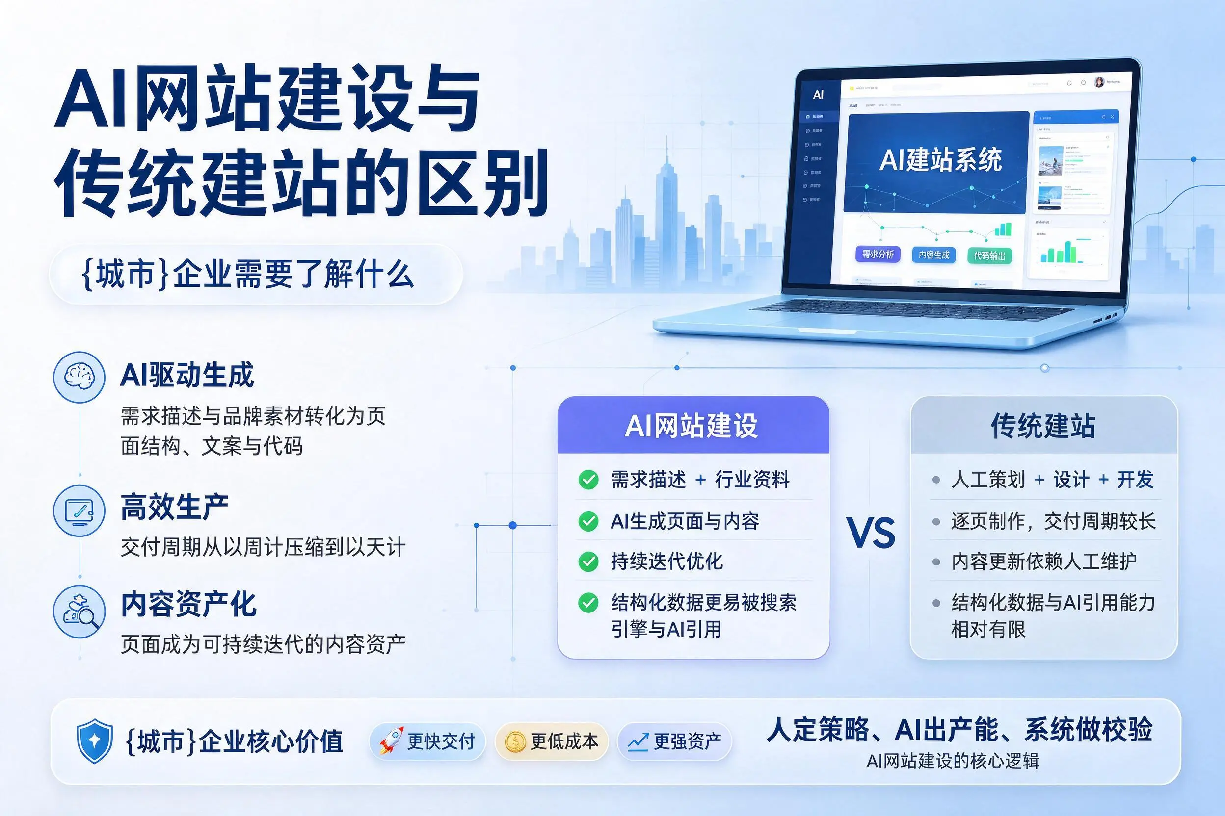 AI网站建设与传统建站的区别，扬州企业需要了解什么
