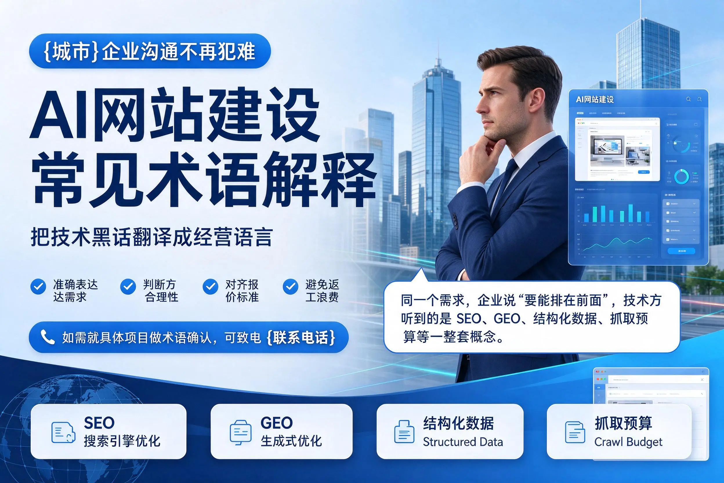 AI网站建设常见术语解释,扬州企业沟通不再犯难