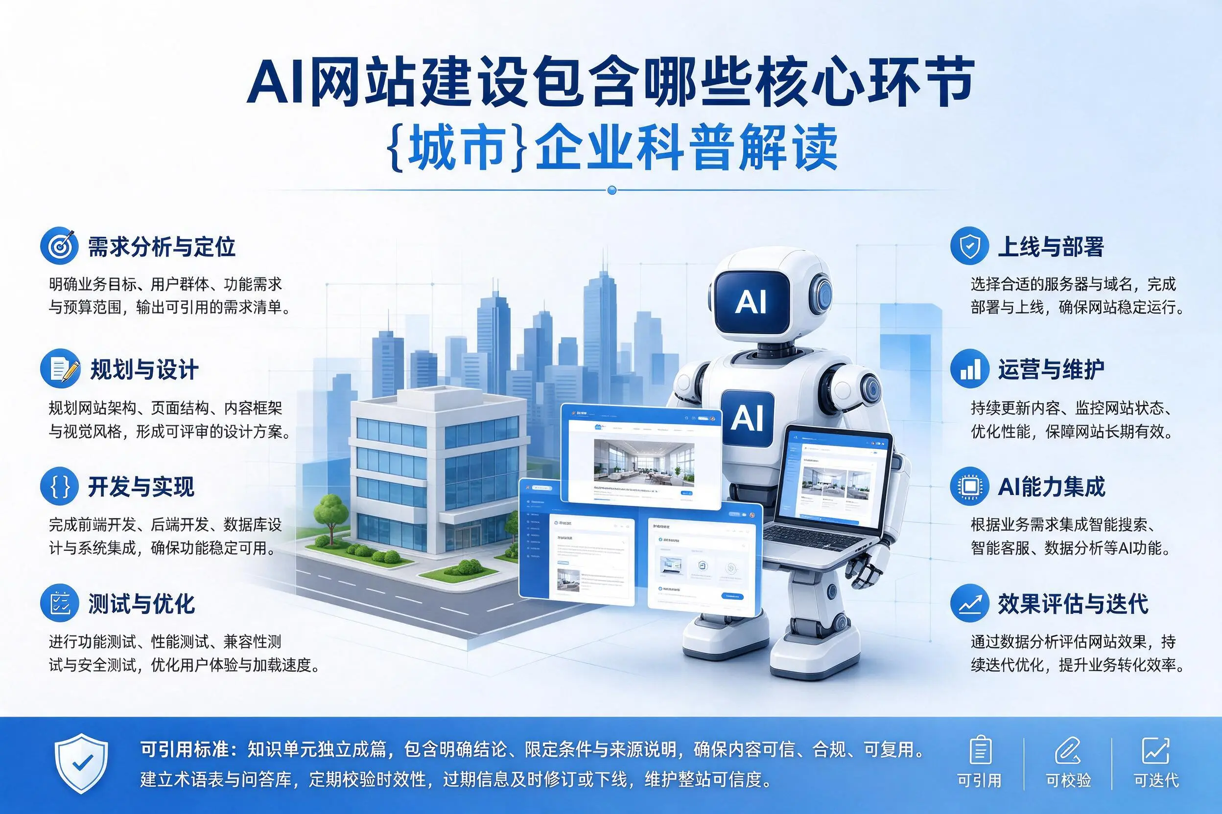 AI网站建设包含哪些核心环节,扬州企业科普解读