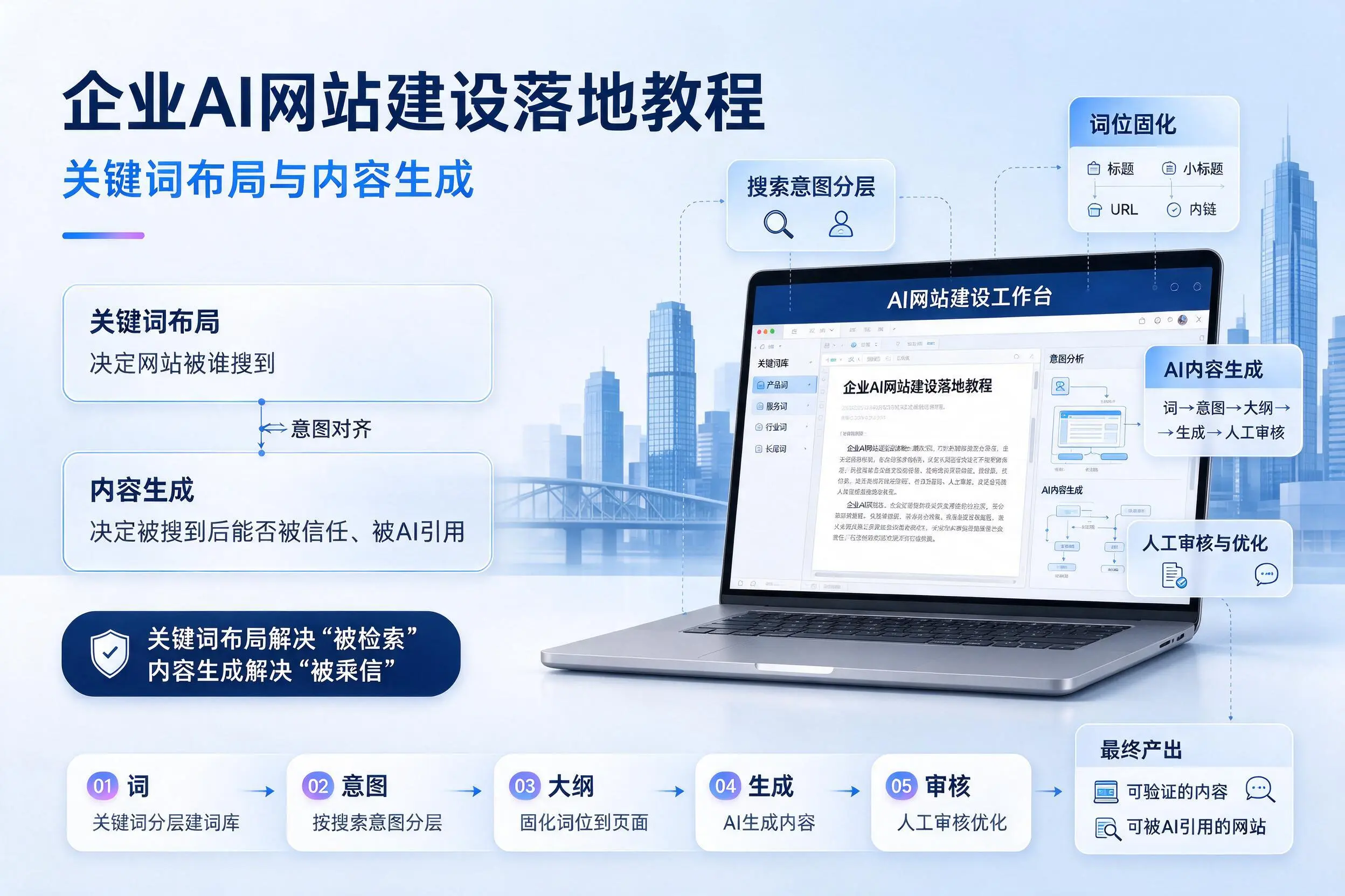 扬州企业AI网站建设落地教程:关键词布局与内容生成